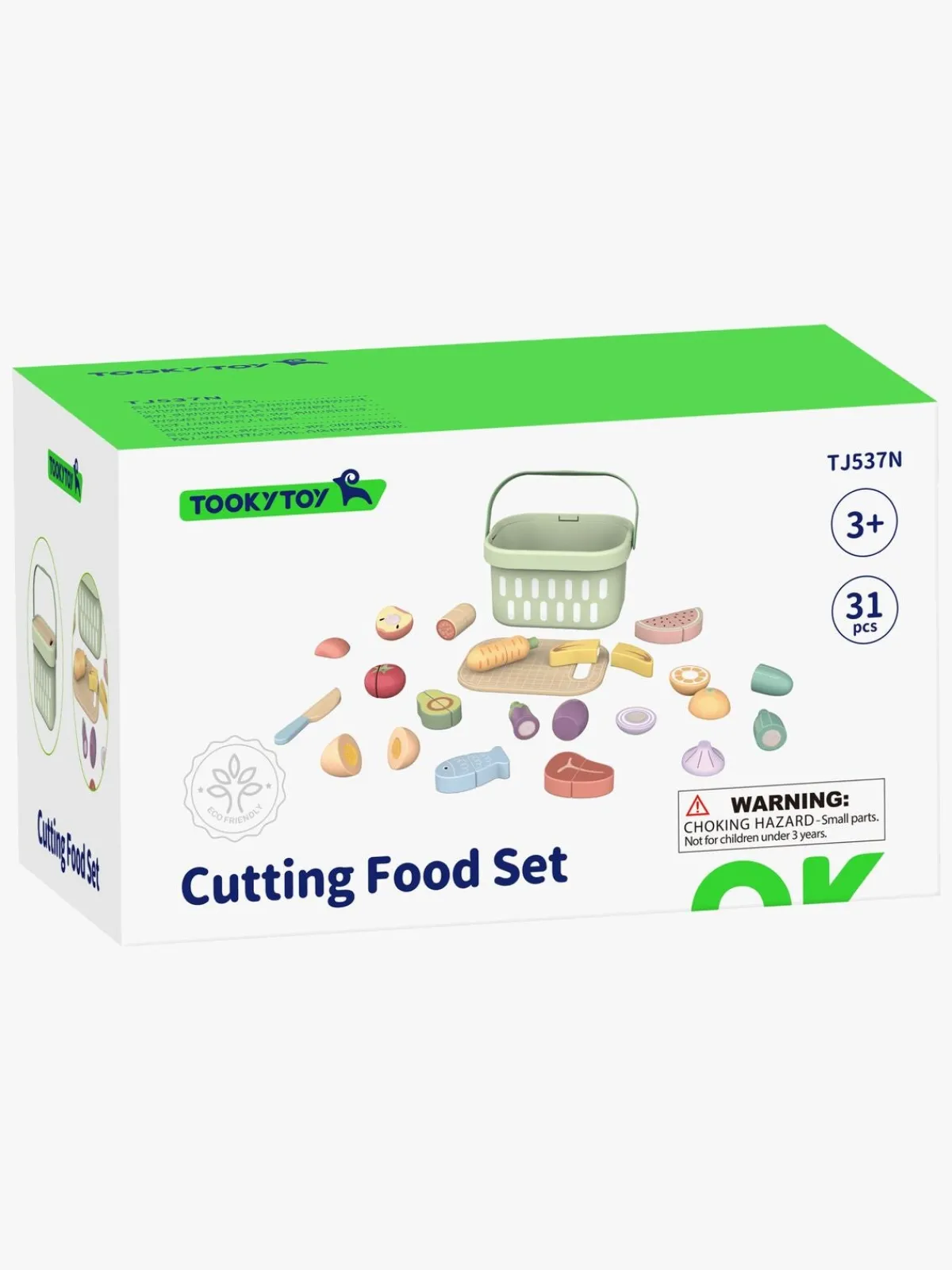 TookyToy Rolleleg>Tooky Toy Cutting Spisesæt, Grøn