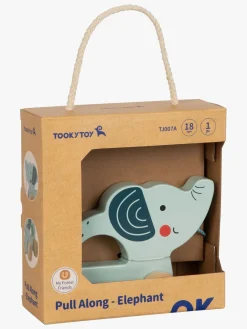TookyToy Trælegetøj*Tooky Toy Træklegetøj Elefant Flerfarvet