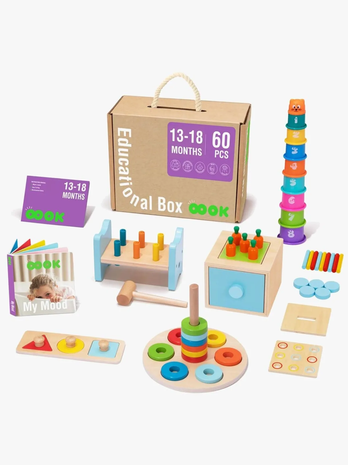 Børn TookyToy Legetøj Til Børn På 0-10 År|Babylegetøj>Aktivitetskasse 13-18 Måneder