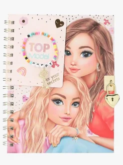 TOPModel Kreativt Legetøj*Dagbog med Hjertelås & Armbånd Lyserød