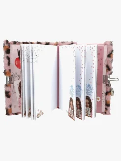 TOPModel Kreativt Legetøj></noscript>Dagbog Pelset med Hjertelås, Pink