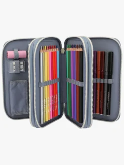 TOPModel Kreativt Legetøj*Penalhus med 3 Rum Cat Love Blå