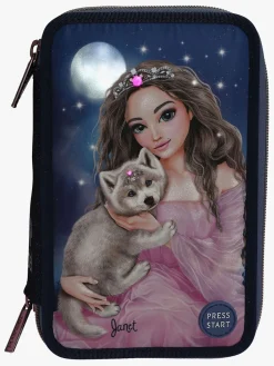 TOPModel Kreativt Legetøj*Tredelt Penalhus LED-lys Wolf Flerfarvet