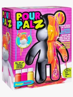 TOYMONSTER Kreativt Legetøj*POUR PALZ DIY-sæt Mal Din Egen Bjørn, Mango Sunset