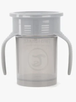 Twistshake Spisetid*360 Øvekop, Pastel Grey Grå