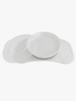 Twistshake Spisetid*Click-Mat Mini Tallerken & Underlag, Hvid