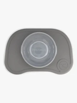 Twistshake Spisetid*Click-Mat Mini Tallerken & Underlag, Grå Blå