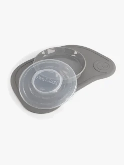 Twistshake Spisetid*Click-Mat Mini Tallerken & Underlag, Grå Blå