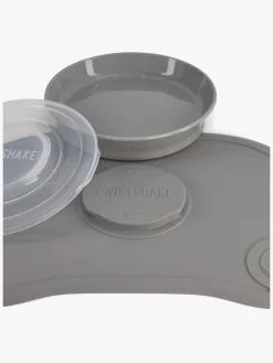Twistshake Spisetid*Click-Mat Mini Tallerken & Underlag, Grå Blå