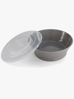 Twistshake Dyb Tallerken m. Låg, Grå