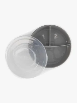 Twistshake Spisetid*Opdelt Tallerken m. Låg, Grå