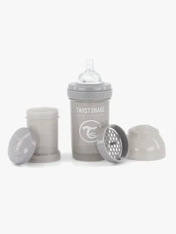 Twistshake Spisetid*Sutteflaske Anti-Kolik 180 ml, Grå Grå