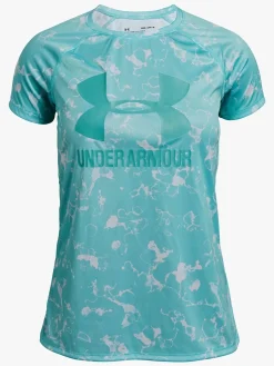 Børn UnderArmour Under Armour Big Logo Tee Novelty SS Træningstrøje, Neo Turquoise
