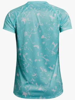 Børn UnderArmour Under Armour Big Logo Tee Novelty SS Træningstrøje, Neo Turquoise
