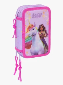 UnicornAcademy Kreativt Legetøj*Unicorn Academy Penalhus med 3 Rum, Lilla