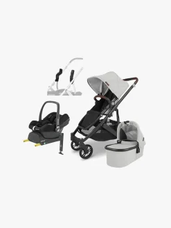 UPPAbaby CRUZ V2 Duovogn inkl. Maxi-Cosi CabrioFix i-Size Autostol Baby & Base, Anthony Grey
