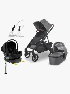 UPPAbaby VISTA V2 Duovogn inkl. Beemoo Route i-Size Autostol Baby & ISOFIX Base, Greyson Black/Black Stone