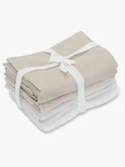 VanillaCopenhagen Vanilla Copenhagen Tæppe/ Stofble i Musselin 4-pak, Oyster Grey