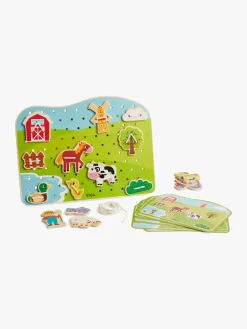 VIGA Spil & Puslespil*Aktivitetslegetøj Bondegård med Snor