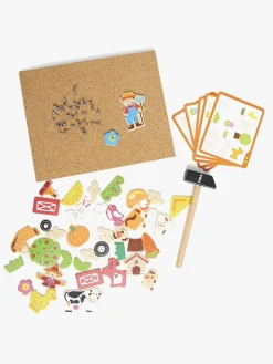 VIGA Kreativt Legetøj*Kreasæt Byg Din Bondegård Rød/Beige