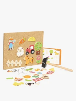 VIGA Kreativt Legetøj*Kreasæt Byg Din Bondegård Rød/Beige