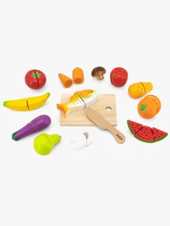 VIGA Rolleleg*Legesæt Skærebræt med Kniv & Mad