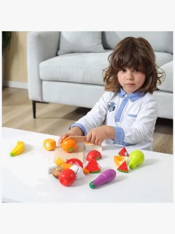 VIGA Rolleleg*Legesæt Skærebræt med Kniv & Mad