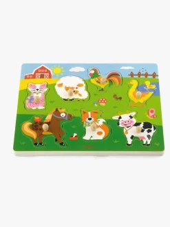 VIGA Legetøj Til Børn På 0-10 År|Spil & Puslespil*Puslespil med Dyrelyde Flerfarvet