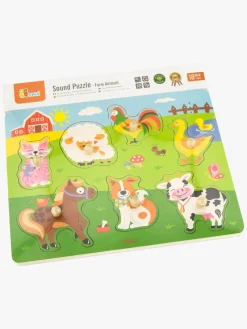 VIGA Legetøj Til Børn På 0-10 År|Spil & Puslespil*Puslespil med Dyrelyde Flerfarvet