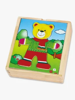 VIGA Trælegetøj|Babylegetøj*Trækasse med Bjørn