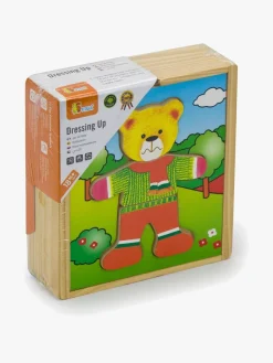 VIGA Trælegetøj|Babylegetøj*Trækasse med Bjørn