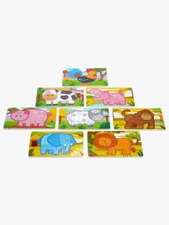 VIGA Spil & Puslespil>Træpuslespil m. Dyr, 2-pak, 8x12 Brikker