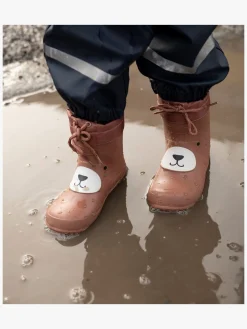 Børn VikingFootwear Viking Alv Indie Print Gummistøvler, Cognac