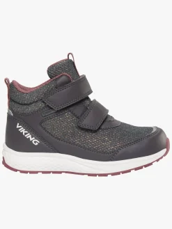 Børn VikingFootwear Sneakers>Viking Bouncy Glitter Mid 2V GTX Sneakers, Charcoal