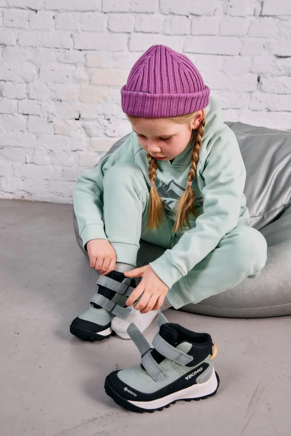 Børn VikingFootwear Sneakers>Viking Expower Mid GTX 2V Sneakers, Green