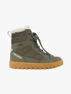 Børn VikingFootwear Støvler & Vinterstøvler>Viking Fleek Zip GTX Vinterstøvler, Pine/Olive