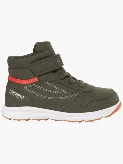 Børn VikingFootwear Viking Hovet Mid 1V WP Sneakers, Olive/Red