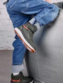 Børn VikingFootwear Viking Hovet Mid 1V WP Sneakers, Olive/Red