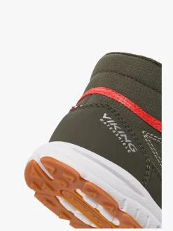 Børn VikingFootwear Viking Hovet Mid 1V WP Sneakers, Olive/Red