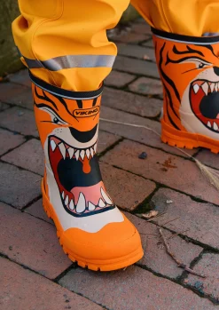 Børn VikingFootwear Viking Jolly Print Gummistøvler, Orange