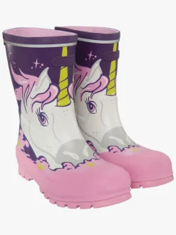 Børn VikingFootwear Gummistøvler></noscript>Viking Jolly Print Gummistøvler, Purple