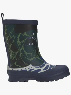 Børn VikingFootwear Viking Jolly Print Thermo Forede Gummistøvler, Blue/Multi