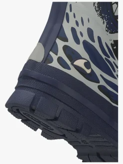 Børn VikingFootwear Viking Jolly Print Thermo Forede Gummistøvler, Blue/Multi