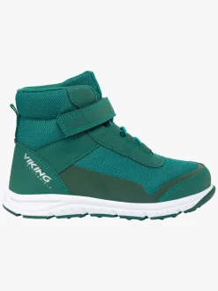 Børn VikingFootwear Sneakers>Viking Knapper Reflex Mid WP 1V Sneakers, Dark Green