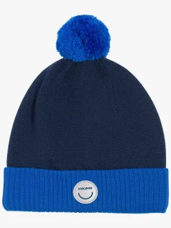 Børn VikingFootwear Viking Toasty Pom Pom Hue, Blå