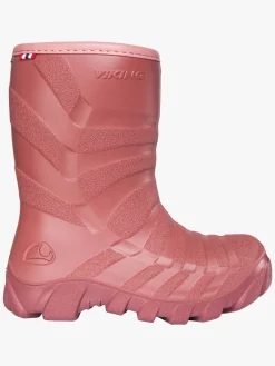 Børn VikingFootwear Viking Ultra Forede Gummistøvler, Rosa/Lyserød