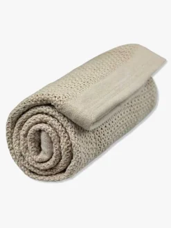 VinterBloom Interiør*Vinter & Bloom Soft Grid Hæklet Babytæppe, Pebble Greige Grå