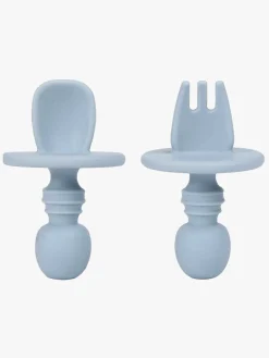 Virgel Spisetid*Tallerken & Bestik Silikone, Ether Blå