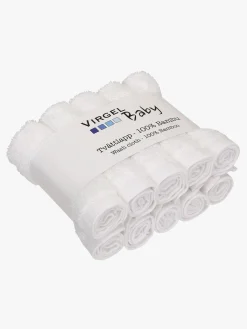 Virgel Pleje & Hygiejne*Vaskeklud Bambus 10-Pak, Hvid