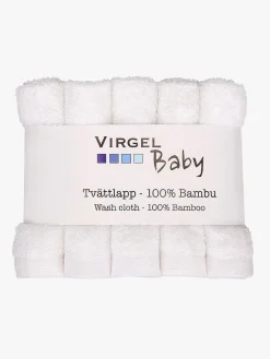 Virgel Pleje & Hygiejne*Vaskeklud Bambus 10-Pak, Hvid